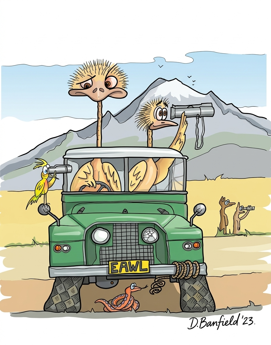 A meerkat lookout, by David Banfield